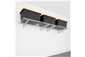 slide 7 of 10, zoom in, saferacks wall mounted garage shelving filled with 27 gallon storage bins