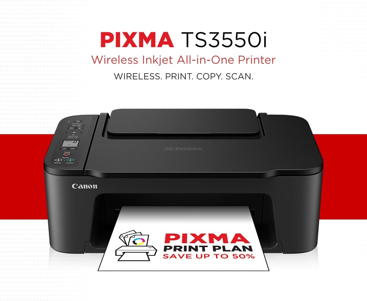 PIXMA TS3550i. Wireless Inkjet All-in-One Printer. Wireless. Print. Copy. Scan.