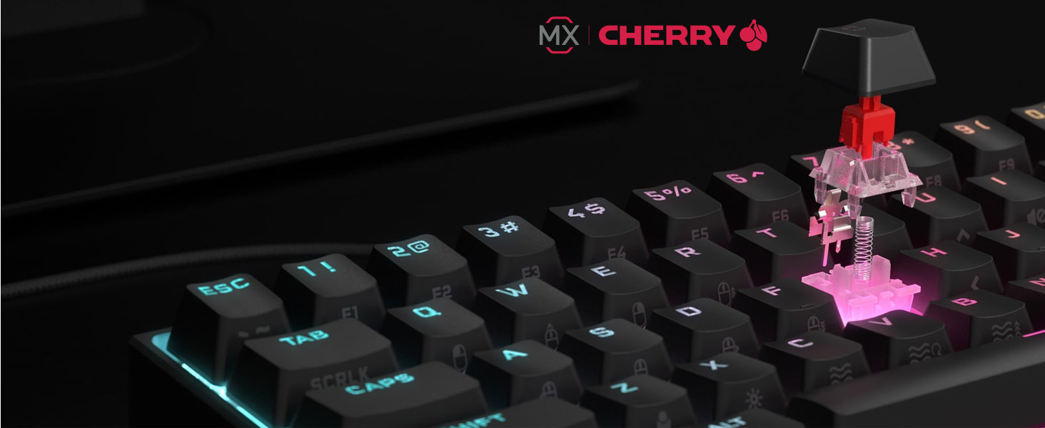 Corsair Teclado Mecánico Gamer K65 RGB MINI 60% — CHERRY MX Red — Black  (ENG)