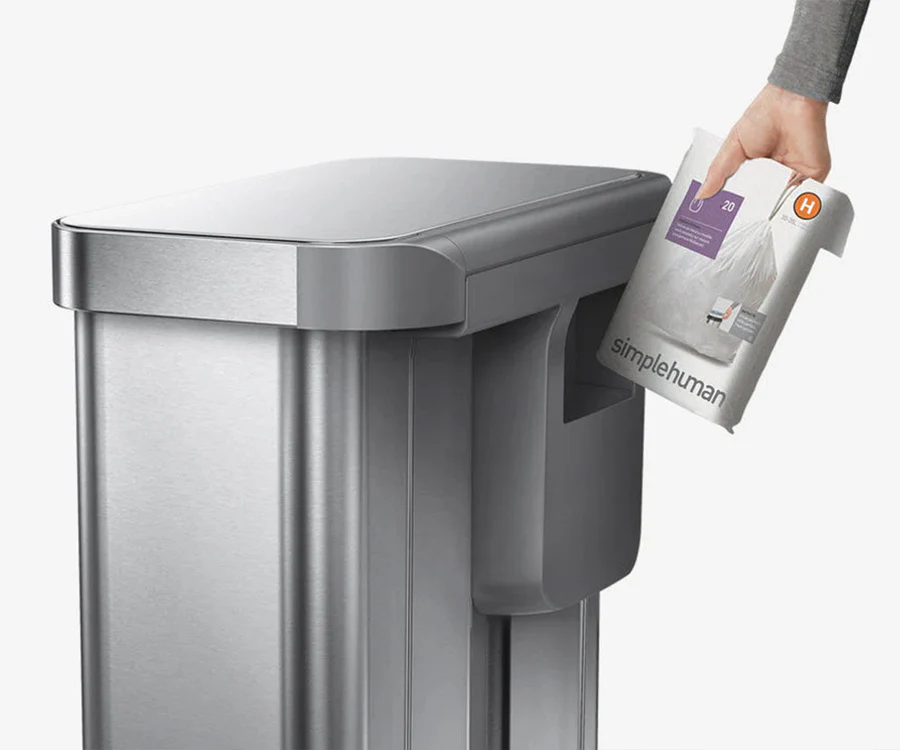 Buy Simplehuman 58 Litre Recycling Pedal Bin - Steel | Kitchen