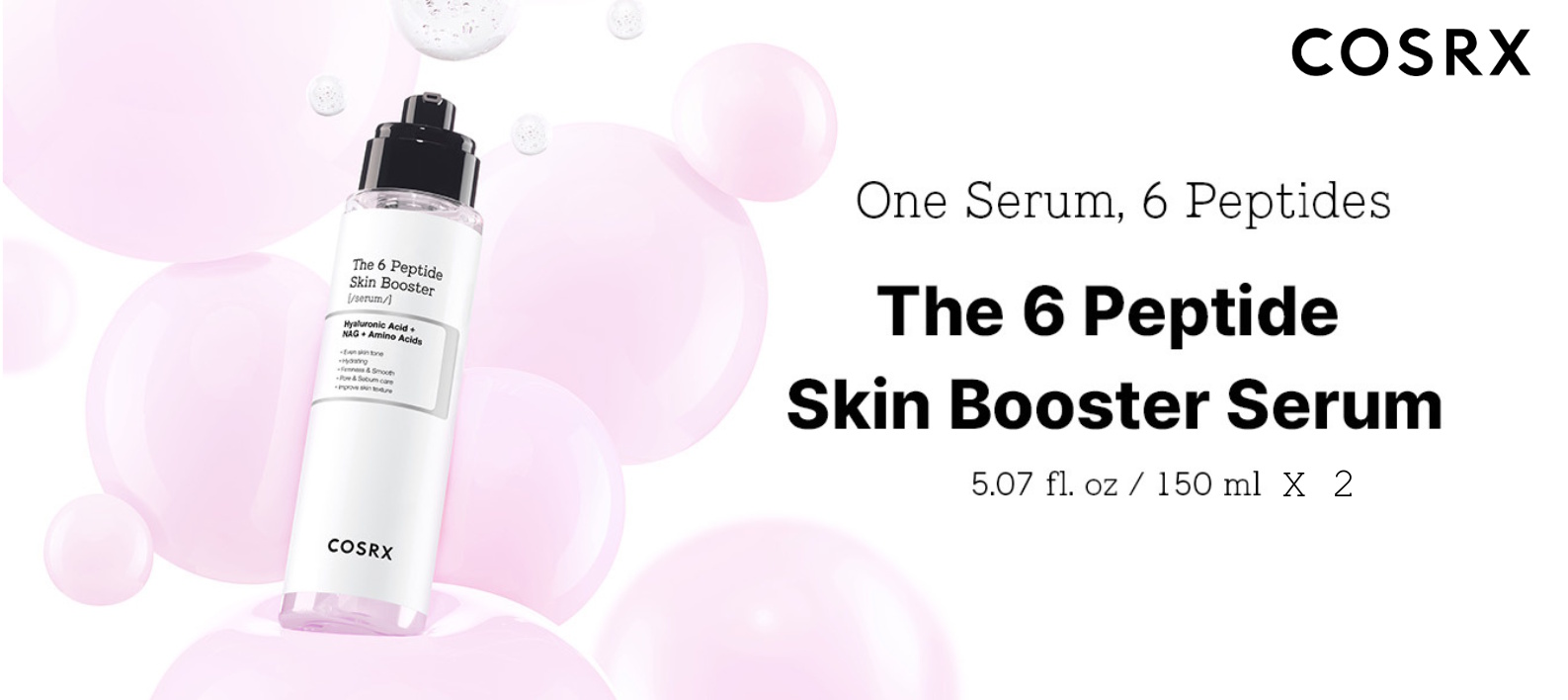 COSRX The 6 Peptide Skin Booster Serum, 5.07 fl oz, 2-pack | Costco