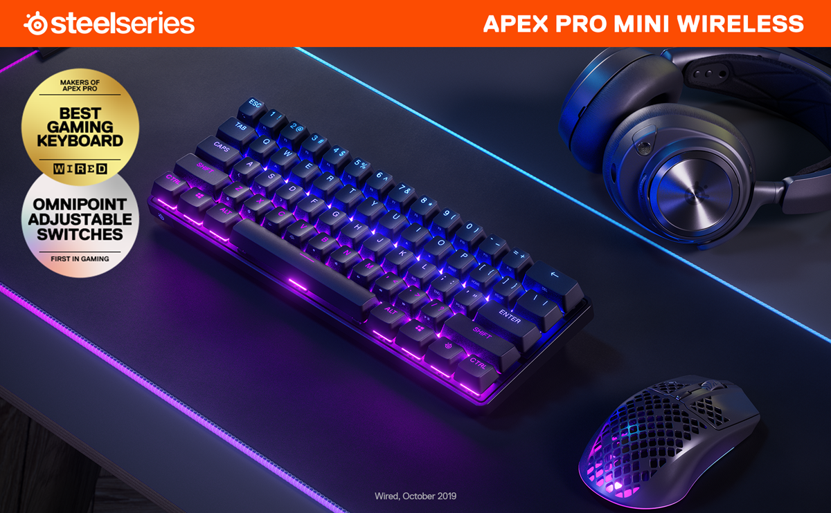 PC/タブレット PC周辺機器 SteelSeries Apex Pro Mini Wireless Mechanical Gaming Keyboard 