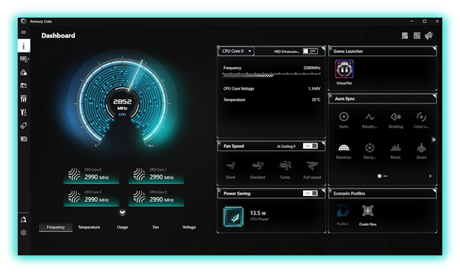 Armoury Crate Dashboard