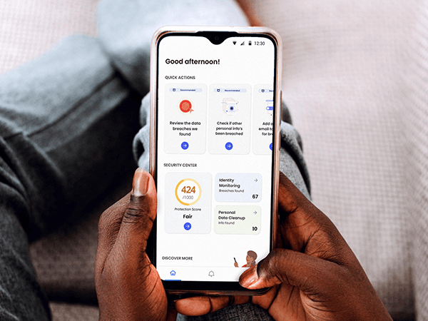 Image of McAfee Privacy & Identity Guard on their phone