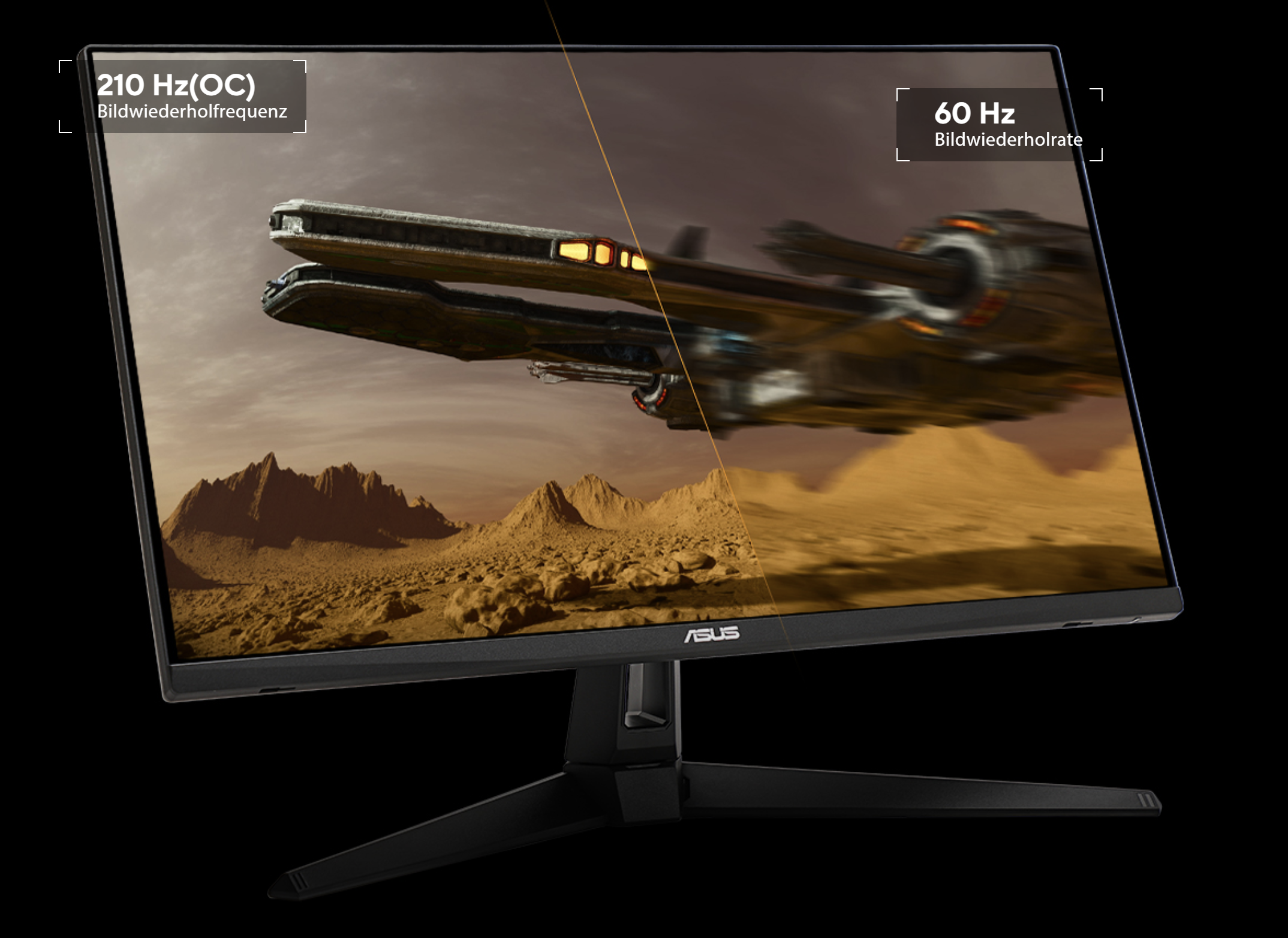 210Hz (OC) BILDWIEDERHOLRATE UND 0,3MS (gtg) REAKTIONSZEIT