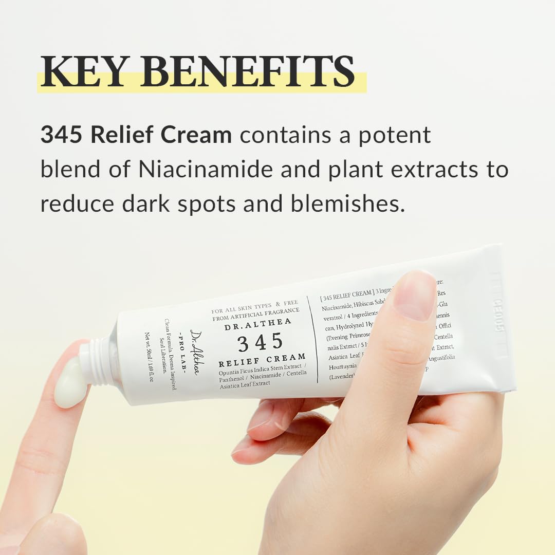 dr althea glutathione cream Dr.Althea 345 Relief Cream | Post Acne Face Moisturizer with Centella for Eczema