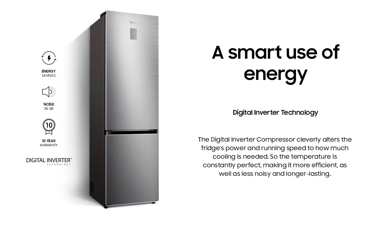 Samsung Series 6 RB34T652ESA/EU Fridge Freezer with SpaceMax™ Technology -  E Rated - Silver