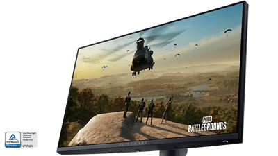 Bild eines Dell Alienware AW2523HF-Gamingmonitors mit einer Spielszene auf dem Bildschirm