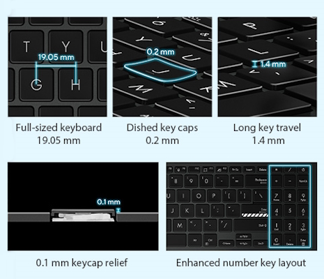 Comfortable typing experience