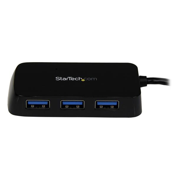 StarTech.com - Adaptador Concentrador Hub Ladrón USB 3.0 Super Speed 4  Puertos Salidas PC Mac - Negro
