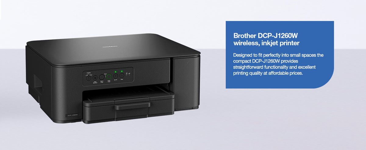 Brother DCP-J1260W wireless, inkjet printer header