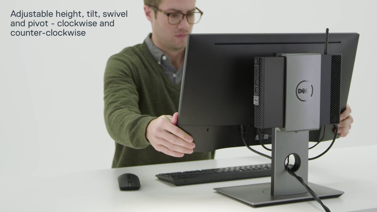 Product | Dell Micro Form Factor All-in-One Stand MFS18 - stand - for  monitor / mini PC