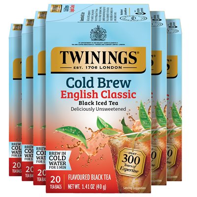 Twinings® English Classic Cold Brewed Tea Bags, 20/Box