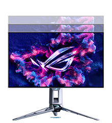 The stand ofthe PG27AQWP-W is height-adjustable