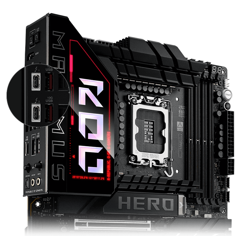 ZWEI THUNDERBOLT 4 TYPE-C® ANSCHLÜSSE