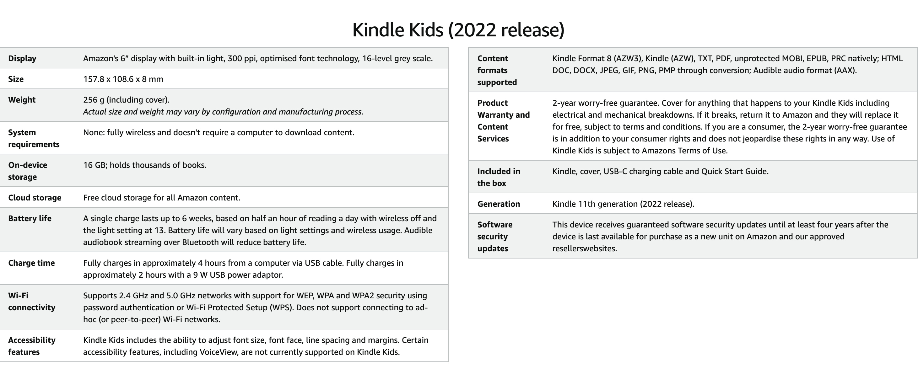 Kindle Kids (2022 release) Includes access to thousands of books, a cover,  and a 2-year worry-free guarantee - Space Whale