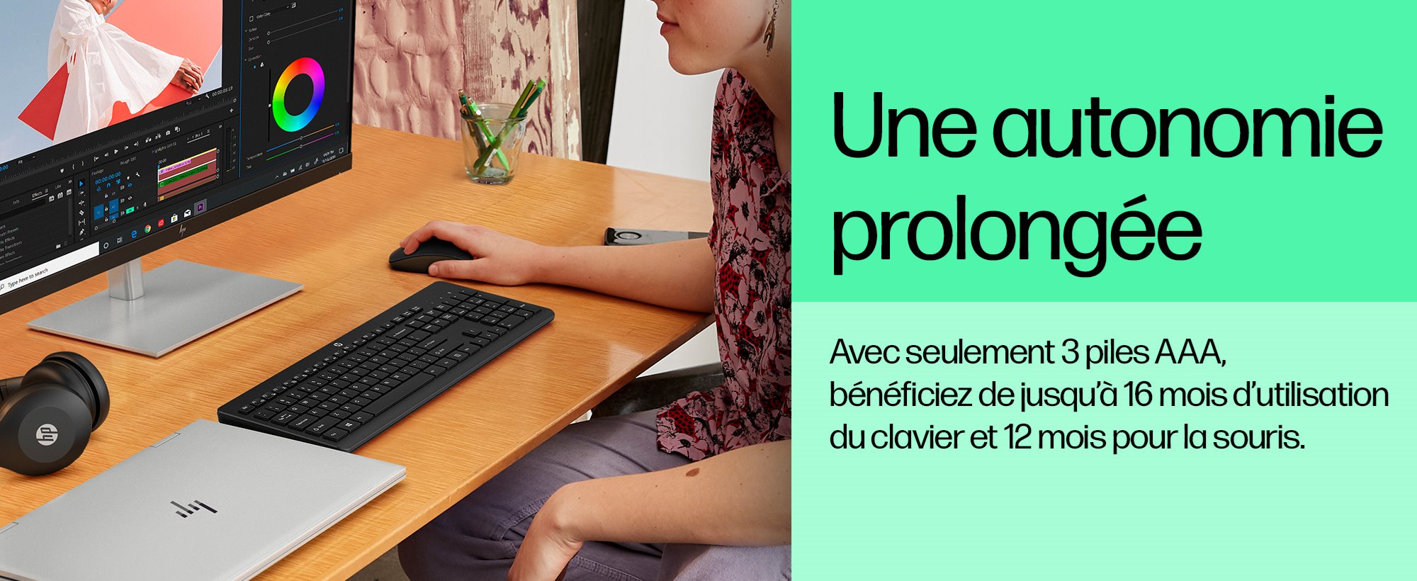 Pack clavier + souris sans fil HP 230   - Shopping et Courses  en ligne, livrés à domicile ou au bureau, 7j/7 à la Réunion