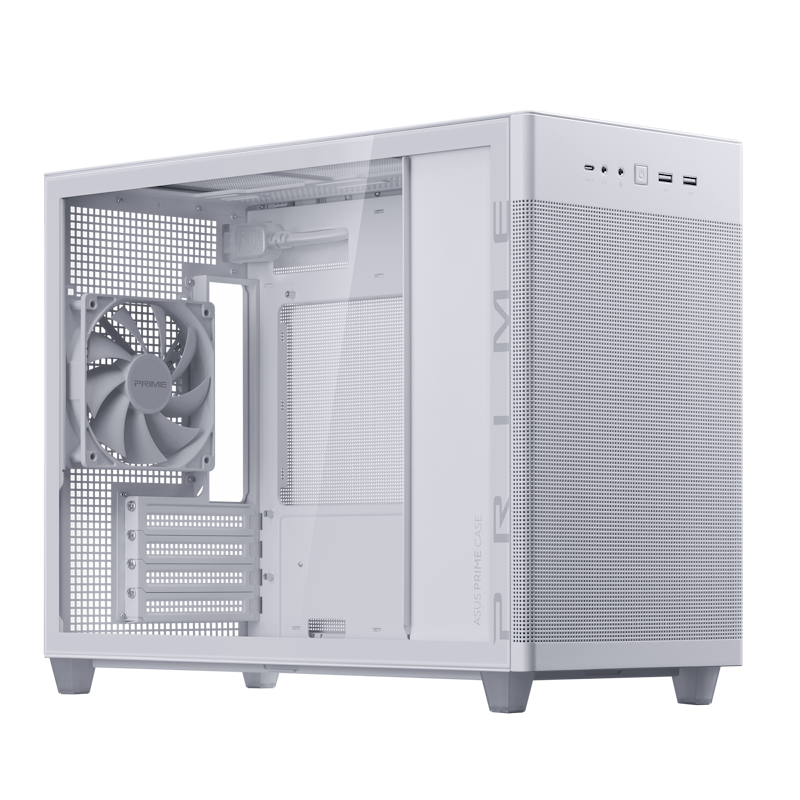 ASUS Prime AP201 White MicroATX Tempered Glass Edition Supports