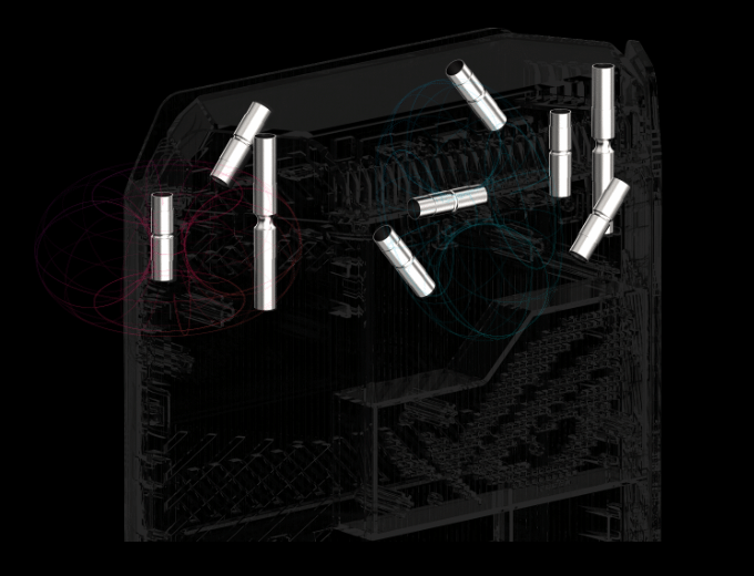 GT6 with nine internal antennas and Wi-Fi signal direction