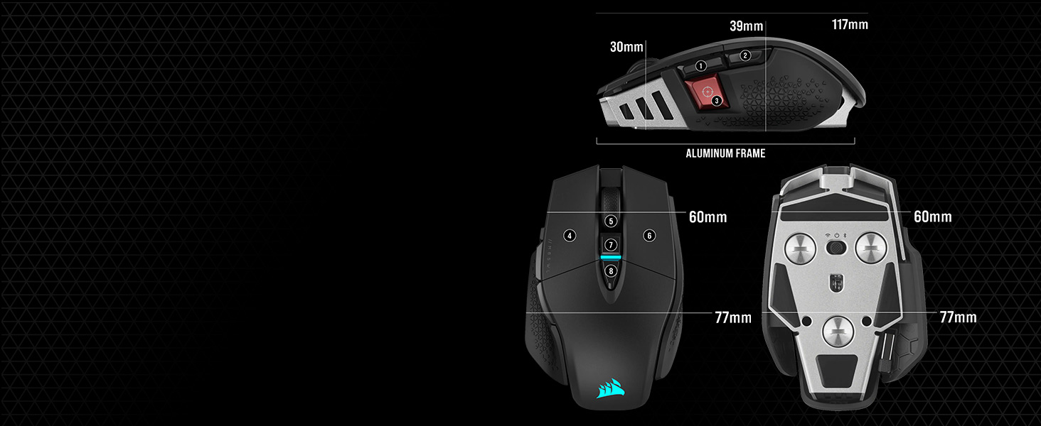Corsair M65 RGB Ultra Wireless Tunable FPS Gaming Mouse - Micro Center