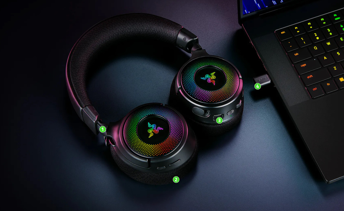 Free Shipping! Razer Wireless Gaming Headset with 9 Zone Chroma