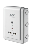 APC P6WU2 SurgeArrest 6 Outlet Wall Mount Surge Protector with 2 USB Charging Ports