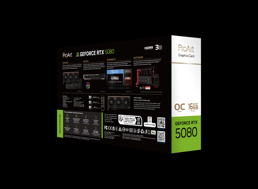 Folie {0} von {1}, Vergrößern, ProArt GeForce RTX™ 5080 16GB GDDR7 OC Edition