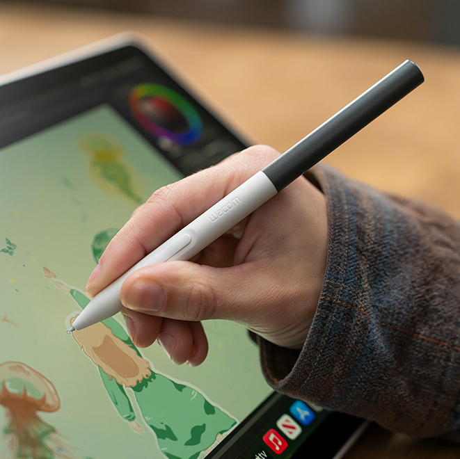 Wacom One 14 (2025) Pen Display Drawing Tablet White DTC141W0