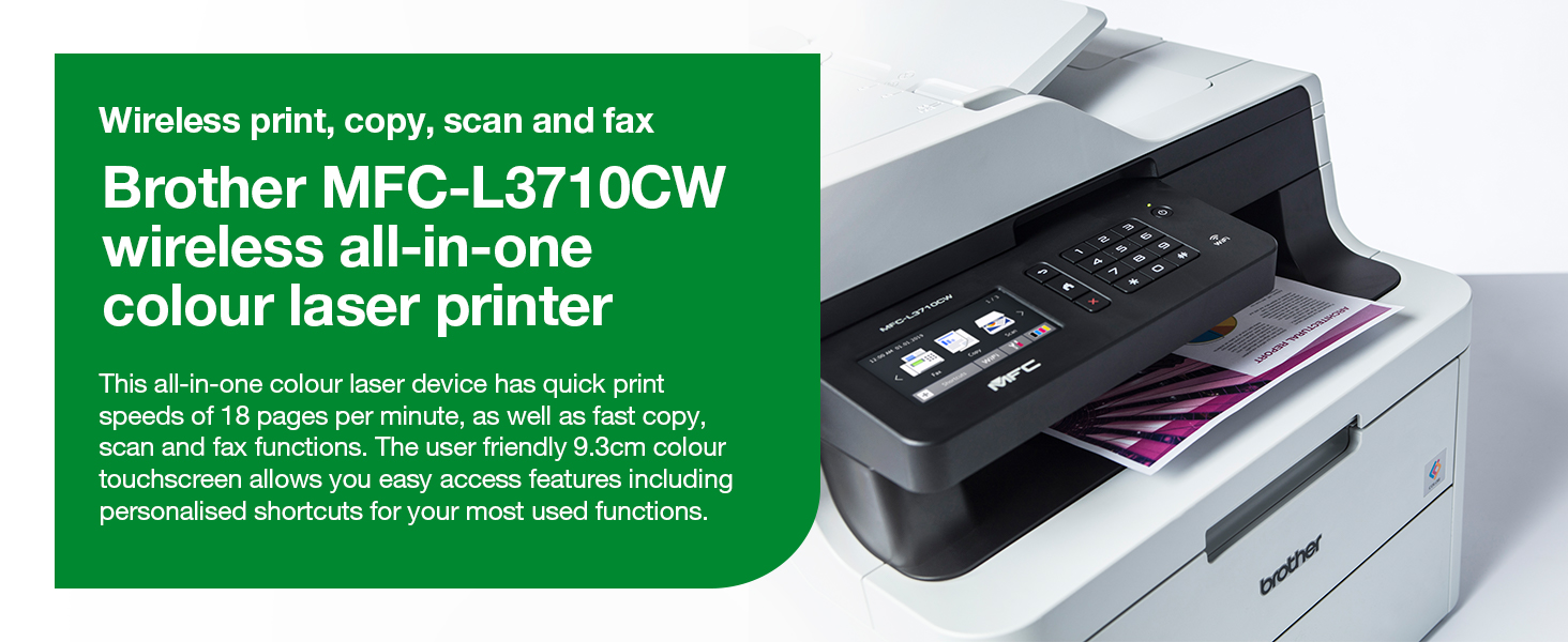 Ready Stock] Brother MFC-L3750CDW Wireless Colour Laser Printer