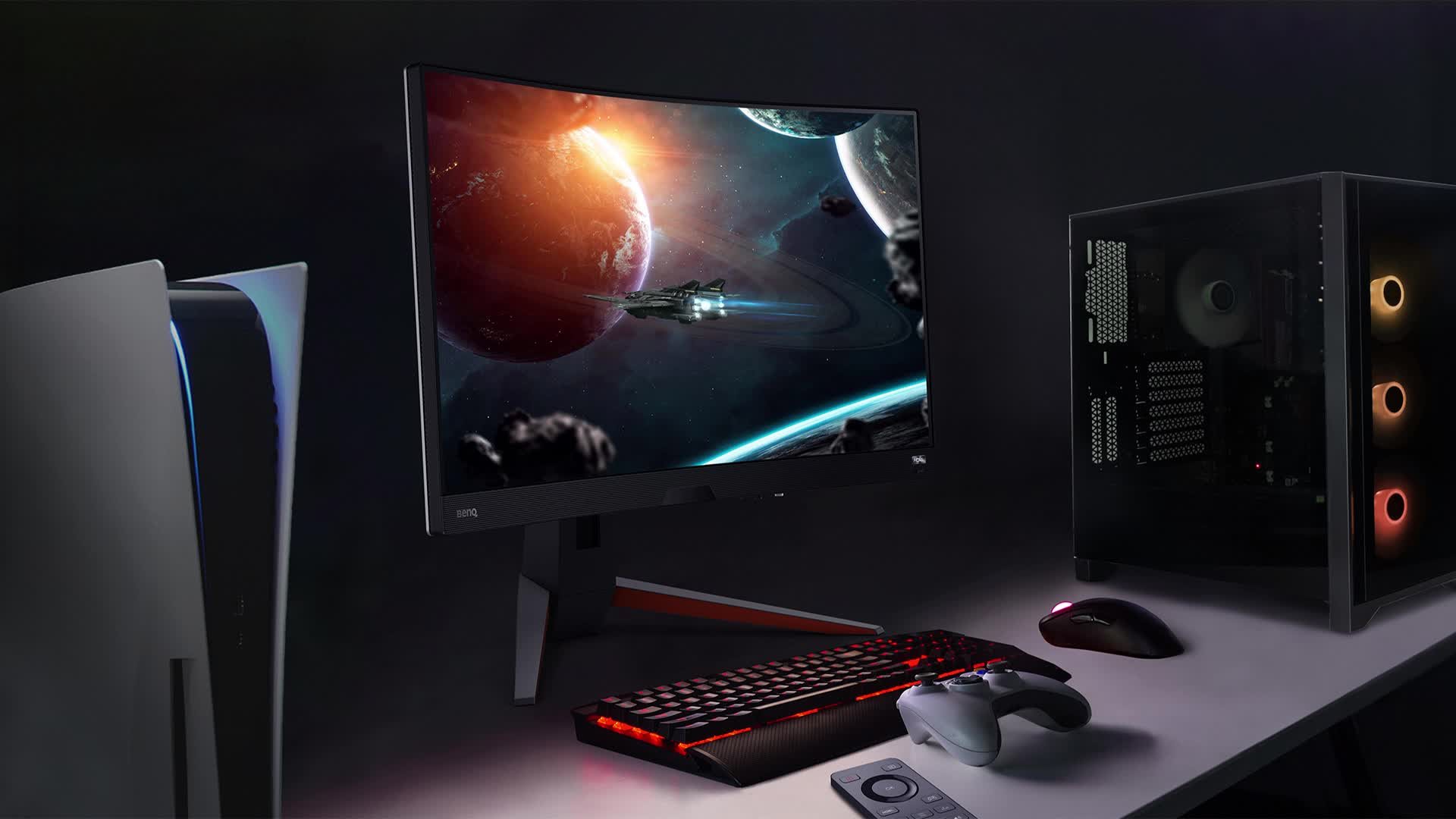 新品未開封！BenQ MOBIUZ EX2710R Amazon.co.jp: BenQ MOBIUZ EX2710R 湾曲ゲーミングモニター (27