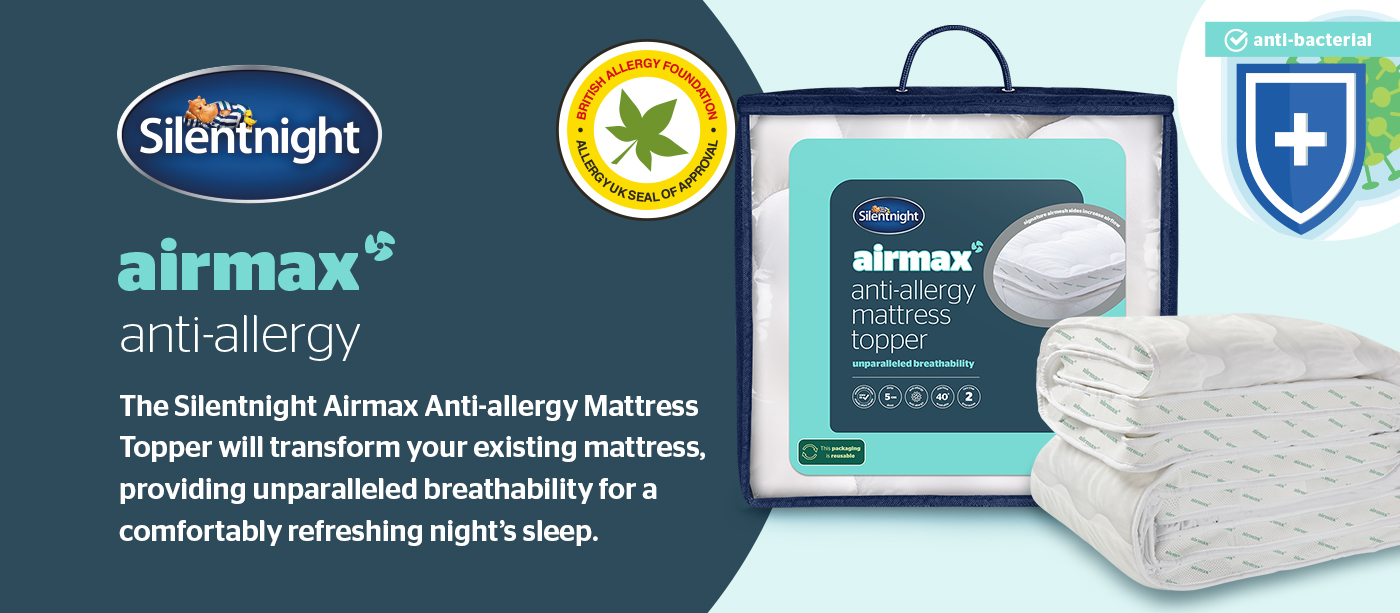 silentnight anti allergy airmax mattress topper