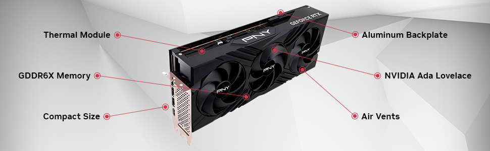 PNY GeForce RTX 4080 VERTO Triple Fan - Graphics card - GeForce RTX 4080 -  16 GB GDDR6X - PCIe 4.0 x16 - HDMI, 3 x DisplayPort