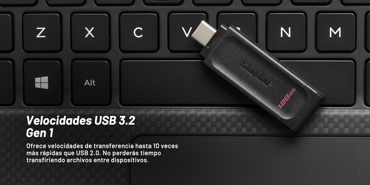 ᐅ Memoria USB Kingston DataTraveler 70 de 64GB con USB-C 3.2 Gen 1 de  Kingston, Memorias Usb y Micro Sd en Gestión de Compras Empresariales  S.A.S.