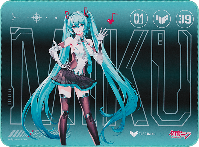 ASUS TUF GAMING P1 Gaming Mouse Pad (Medium) Hatsune Miku Edition