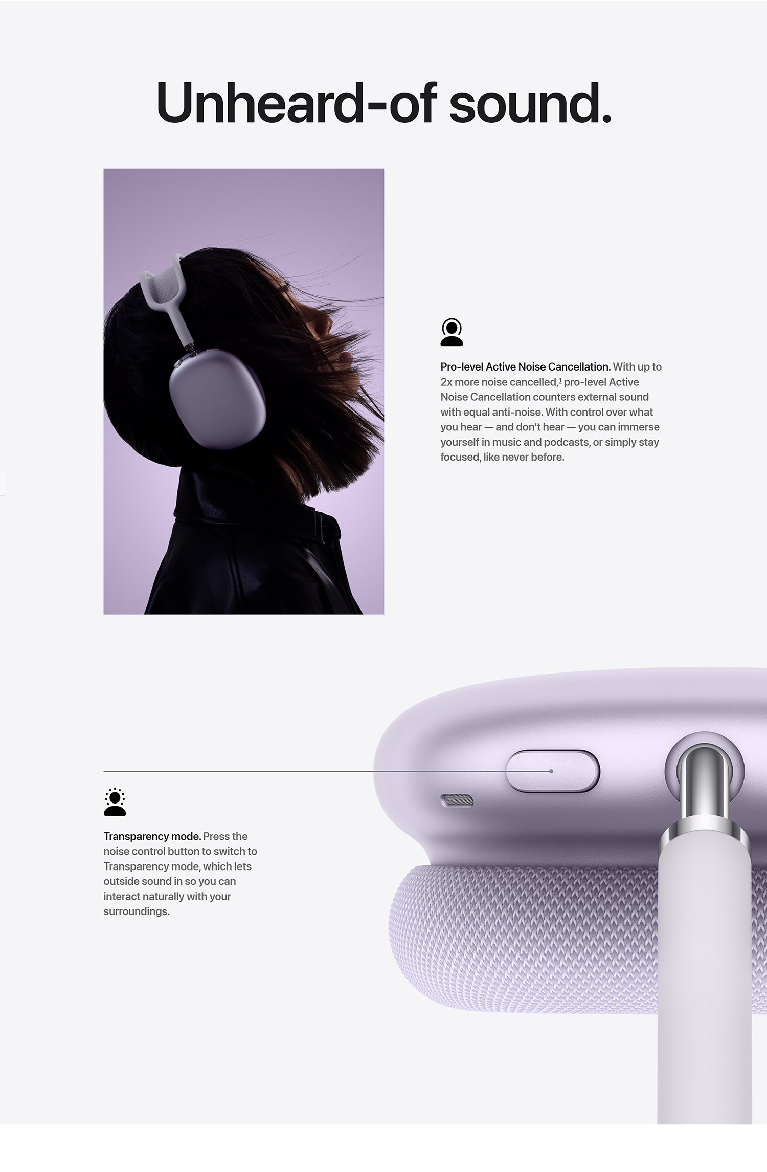 ヘッドホン AirPods max purple model A3184 AirPods max purple model