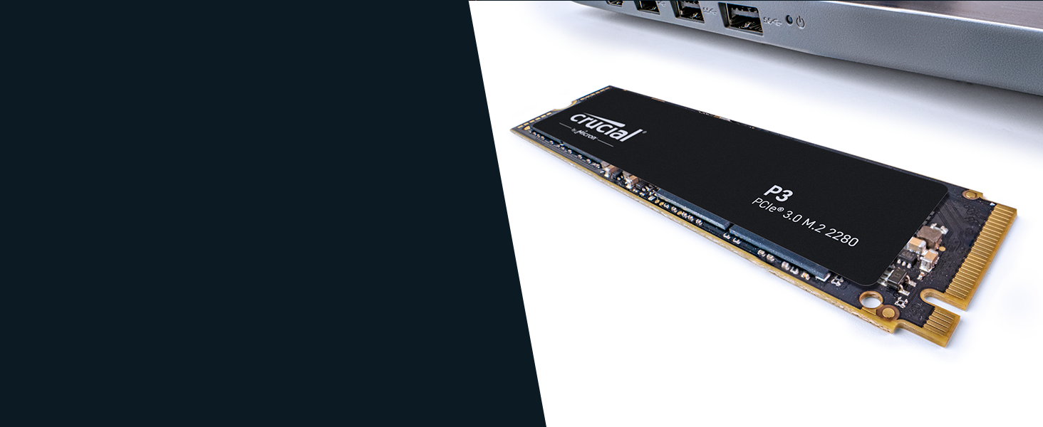 Crucial P3 500GB 1TB 2TB 4TB PCIe 3.0 3D NAND NVMe M.2 SSD, Up to