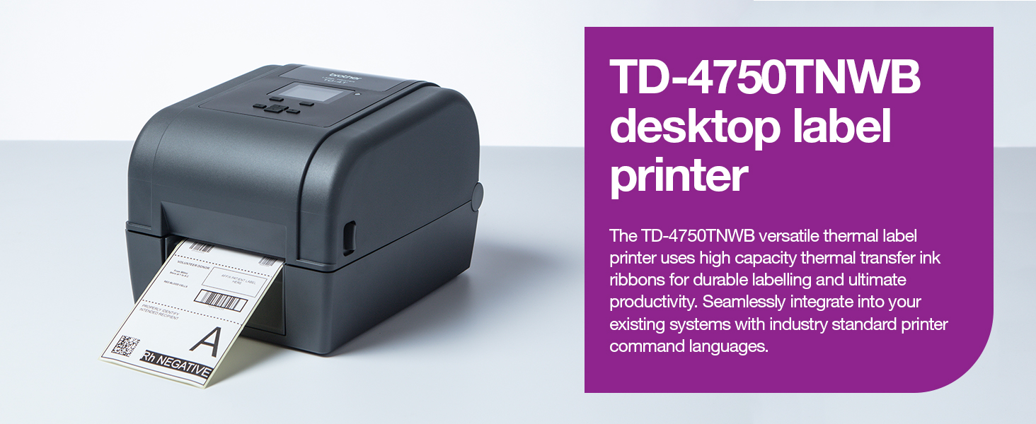 Brother TD-4750TNWB Professional Thermal Label Printer TD4750TNWBZU1  Printer Base