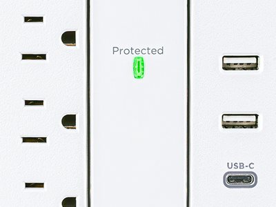 CyberPower MP1088WW has an LED indicator to show electronics are protected