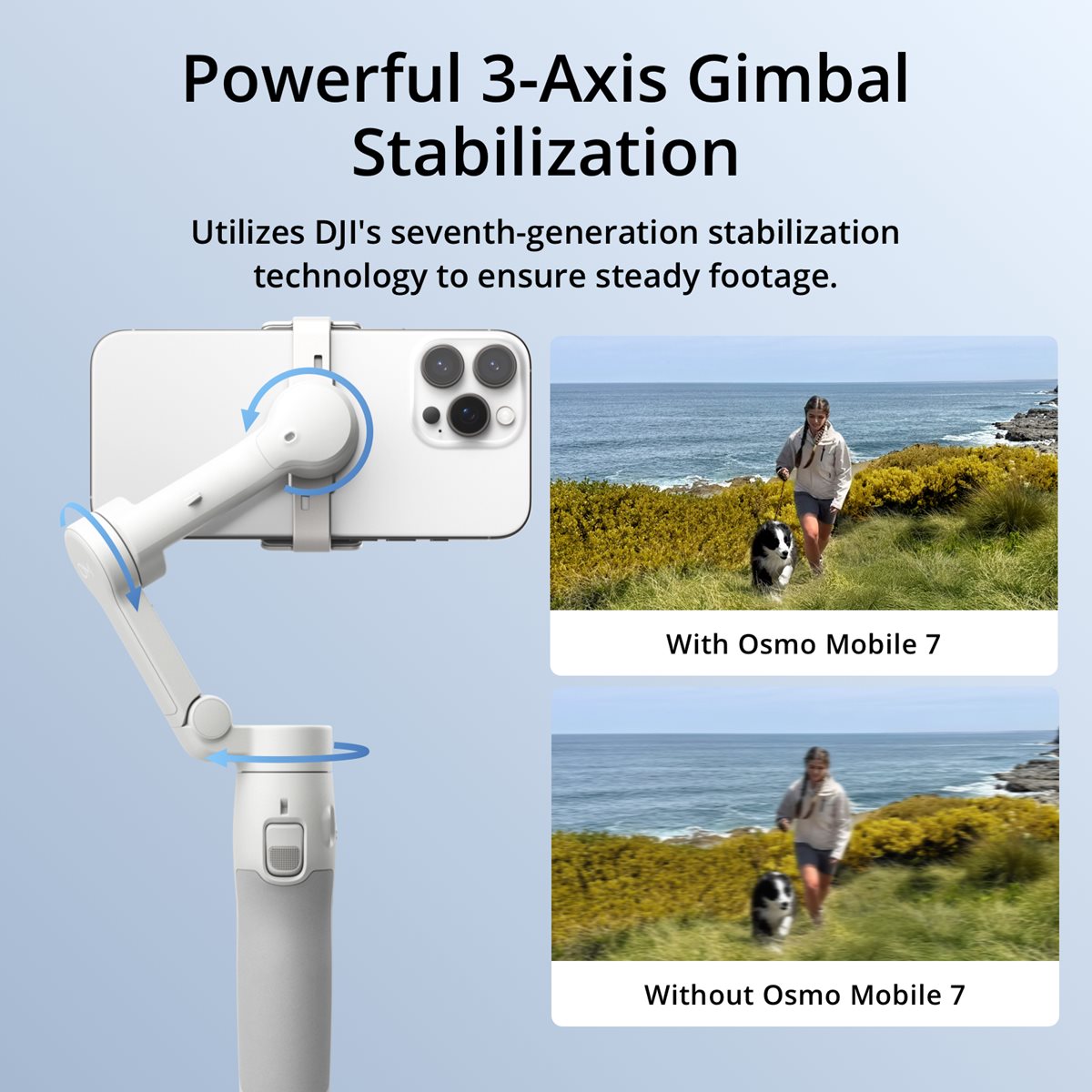 DJI Osmo Mobile 7 Smartphone 3 Axis Gimbal Stabilizer Gray CP.OS
