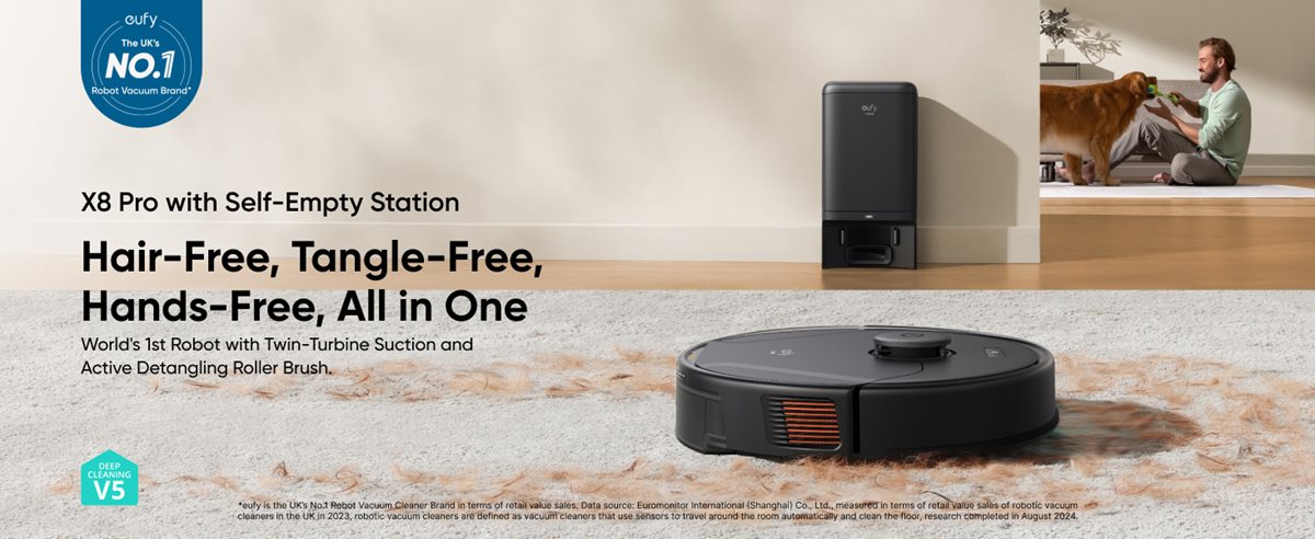 Buy Eufy Clean X8 Pro T2276V11, Robotic Vacuum Cleaner w/ Self