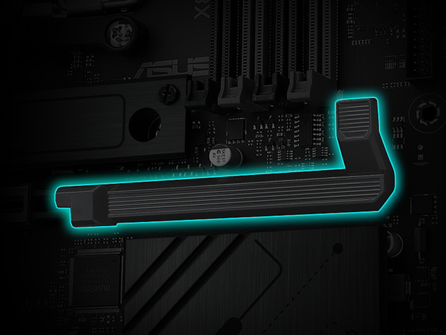 Die Grafik zeigt den PCIe Slot Q-Release.