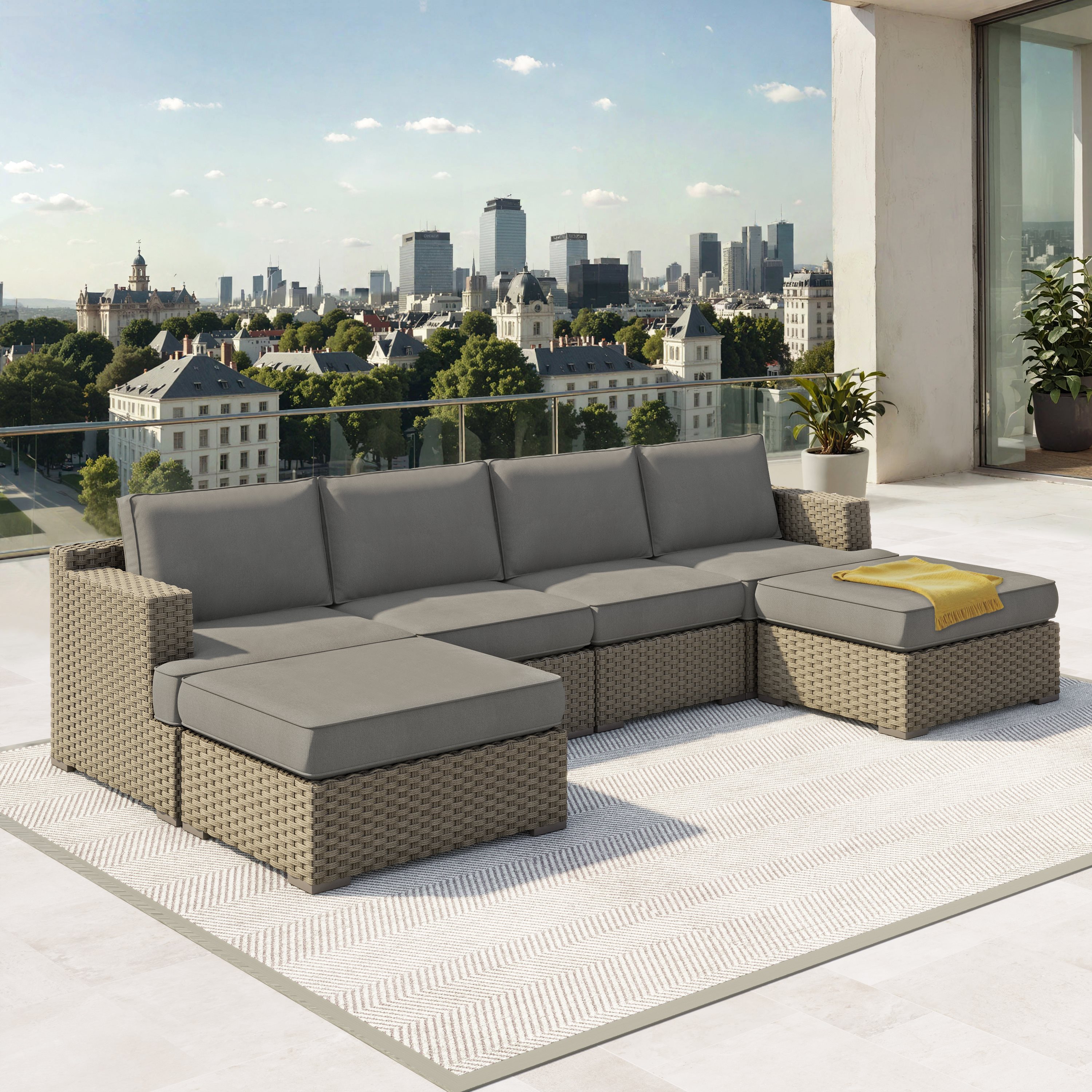 niko Niko Heritage 6-piece Patio Sectional Conversation Set | Costco