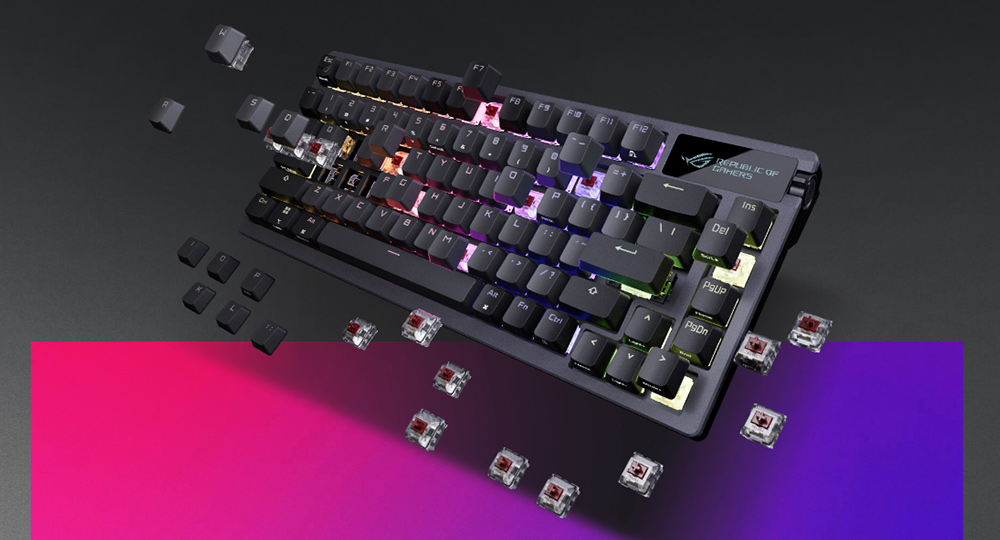 ASUS ROG AZOTH 75% Wireless DIY Custom RGB Gaming Keyboard,