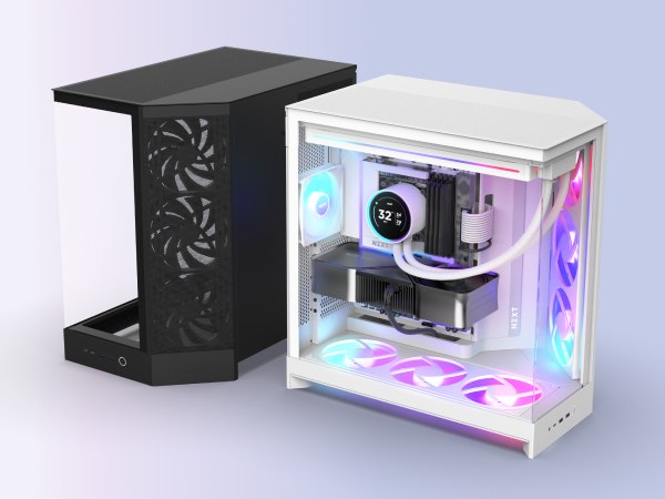 NZXT H9 Flow RGB Tempered Glass ATX Mid-Tower Computer Case - Thumbnail 2