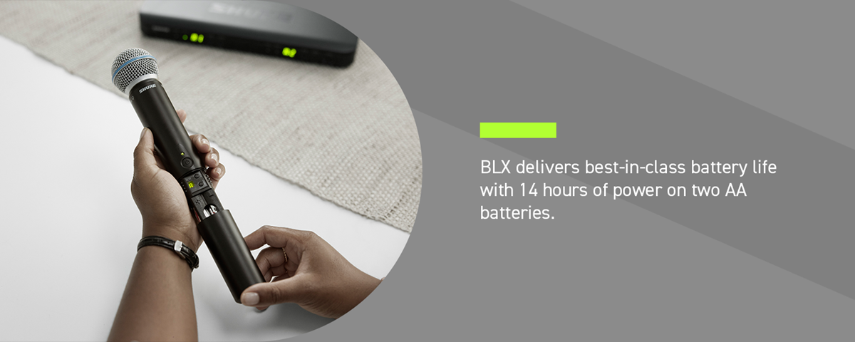 Shure BLX Wireless Microphone Systems for School, Church, Band, Solo musician