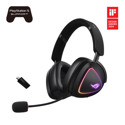 ROG Delta II ほぼ未使用 本体/マイクのみ ASUS ROG Delta II Wireless RGB Gaming Headset for PC/Mac, Xbox