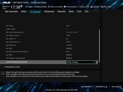 AI Overclocking UI setting