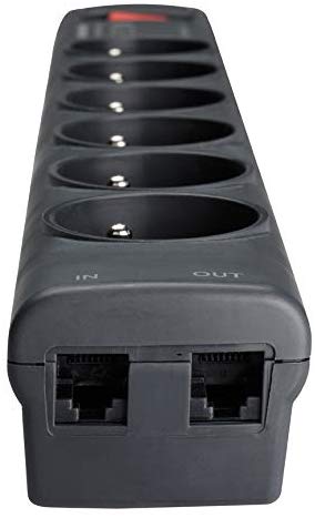 Eaton Multiprise/Parafoudre - Eaton Protection Box 6 USB FR - PB6UF - 6  prises FR + 2 ports USB - Blanc & Noir