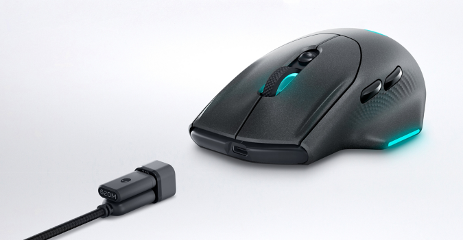 Alienware AW620M - mouse - USB, 2.4 GHz - Dark Side of the Moon