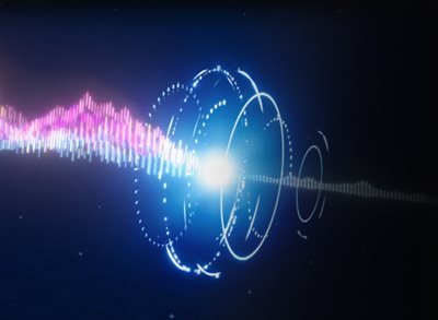 AI Noise-Cancelation illustration demonstrates filtering noise to clear human voice